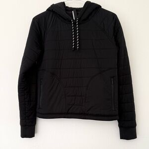 Lululemon Black Quilted Pullover Hoodie Size 4